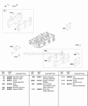 Intake Manifold Exhaust Manifold Diagram and Parts List for 584447-0205-E2  Briggs and Stratton Engine